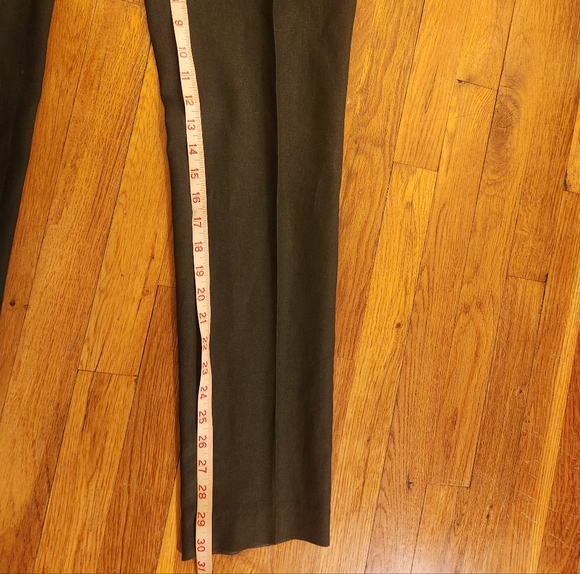 Primark Olive Green Men's Linen & Cotton Slim Cut Single Breasted Suit Size 46R - Picture 7 of 16